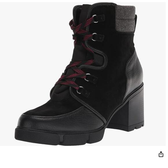 NEW Naturalizer Myla Ankle Boots in black leather leather size 9 - Picture 1 of 8